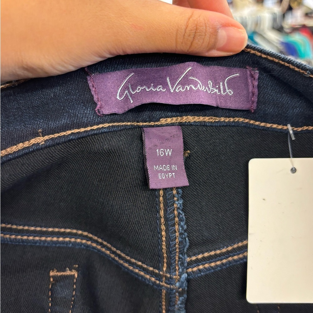🛍️ Gloria Vanderbilt ladies 16W dark blue Amanda jeans - Picture 5 of 8